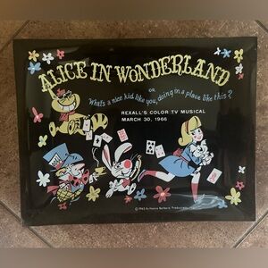 1965 Hanna Barbera Alice in Wonderland vintage candy dish platter vintage Rexall